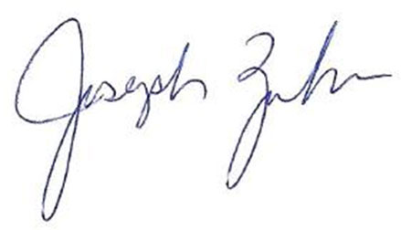 Joseph Zahm Signature